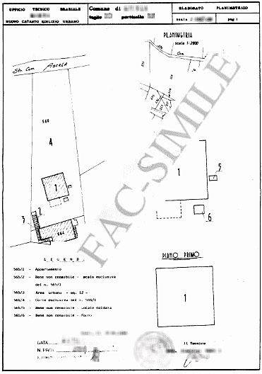 fac simile planimetria