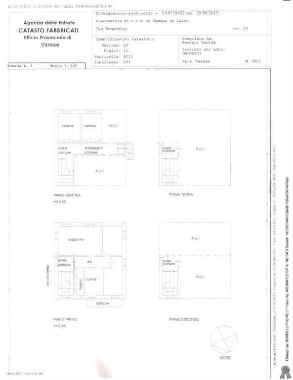 Planimetria mappale 4011 sub. 503 1