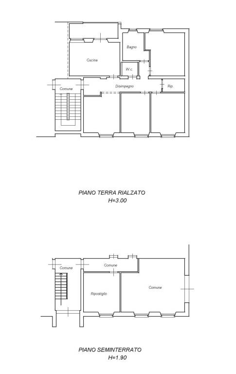 planimetria appartamento e cantina