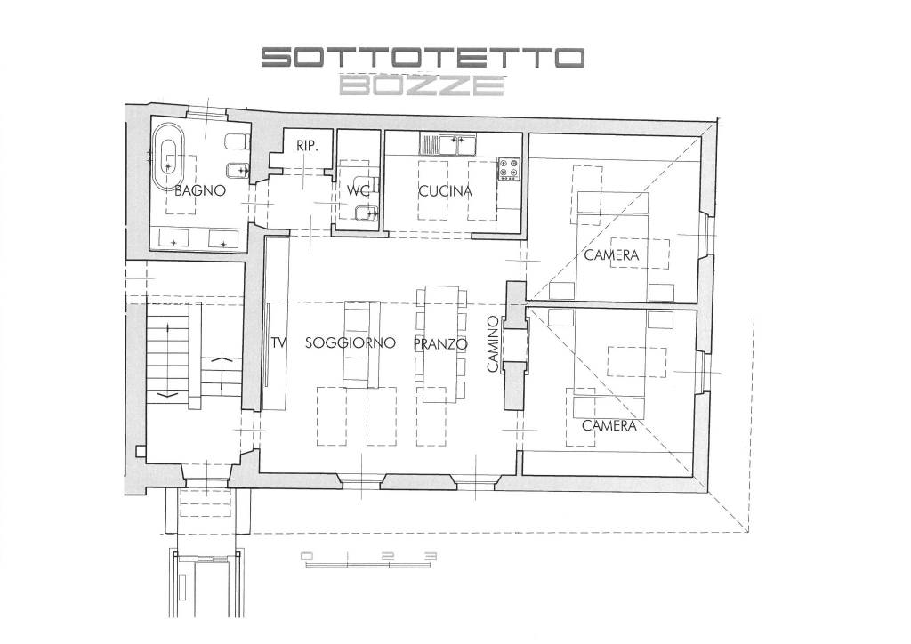 Planimetria secondo piano rif. M9