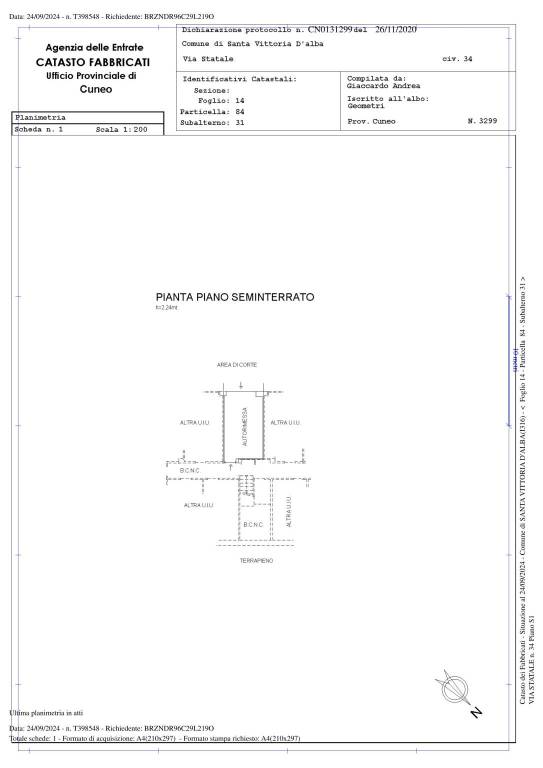 Planimetria box auto 1