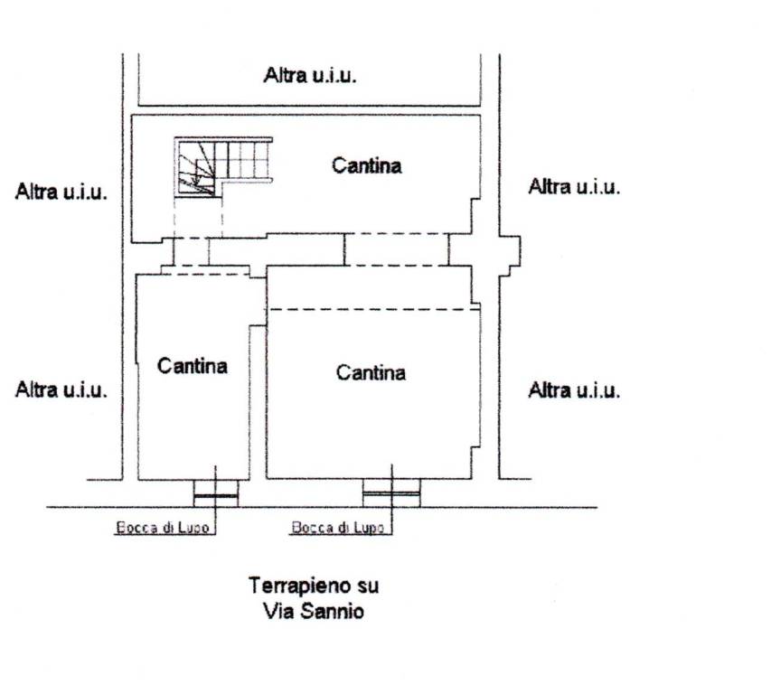 sannio  planimetria interrato