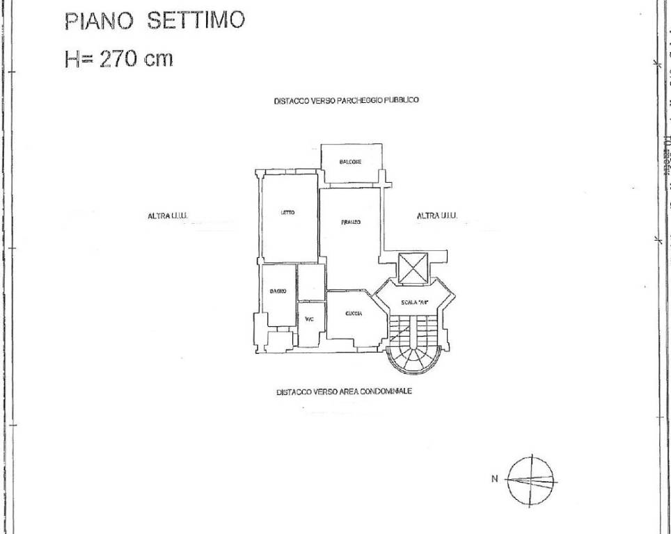 Planimetria immobile al 7 piano