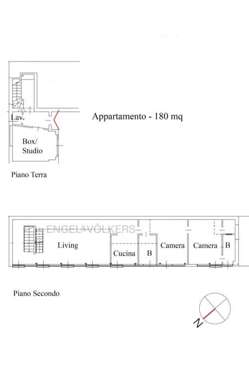 Planimetria piano terra - piano secondo