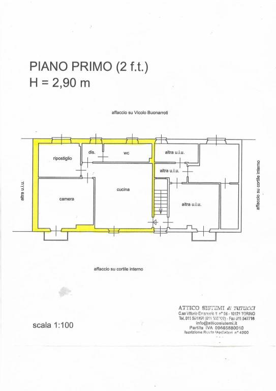 plan vicolo buonarroti 4.bis moncalieri