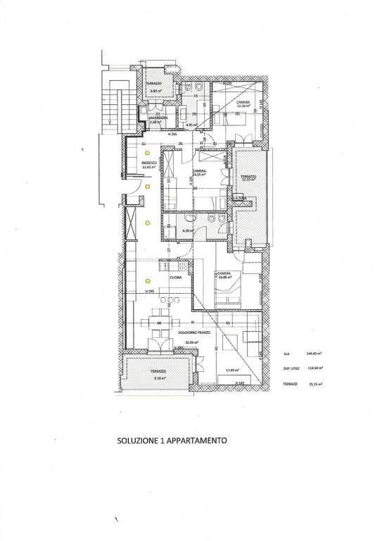 Planimetria appartamento Via neghelli 32 - Alassio