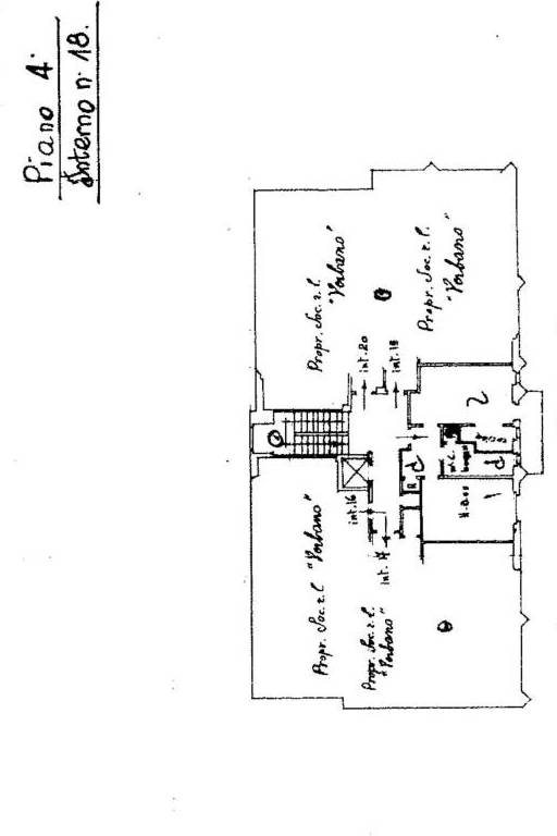 Planimetria piano quarto Via Paganini 1