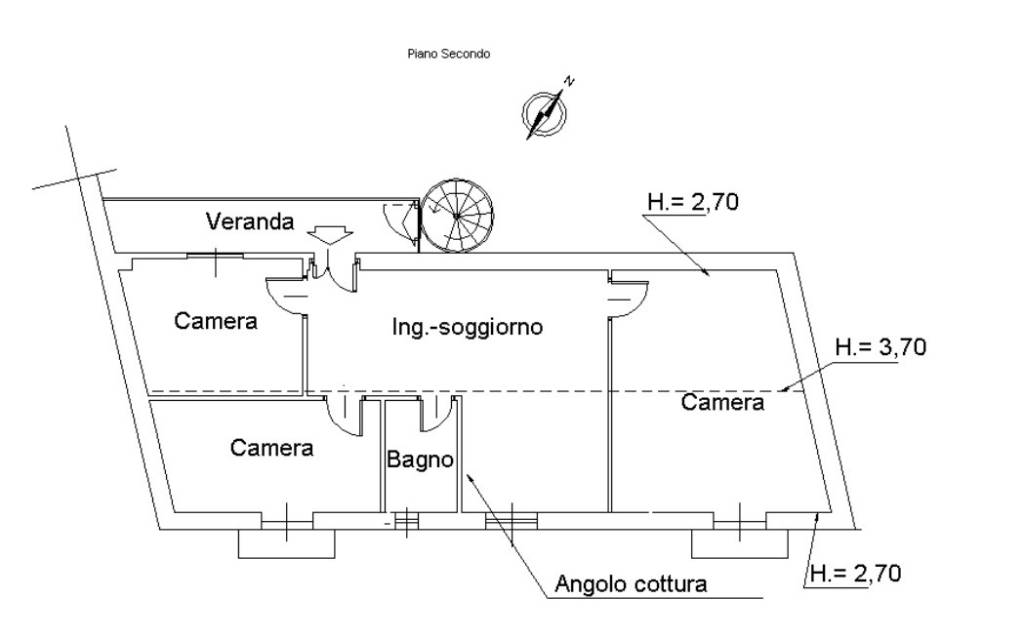 Planimetria - Via Dante, Selargius