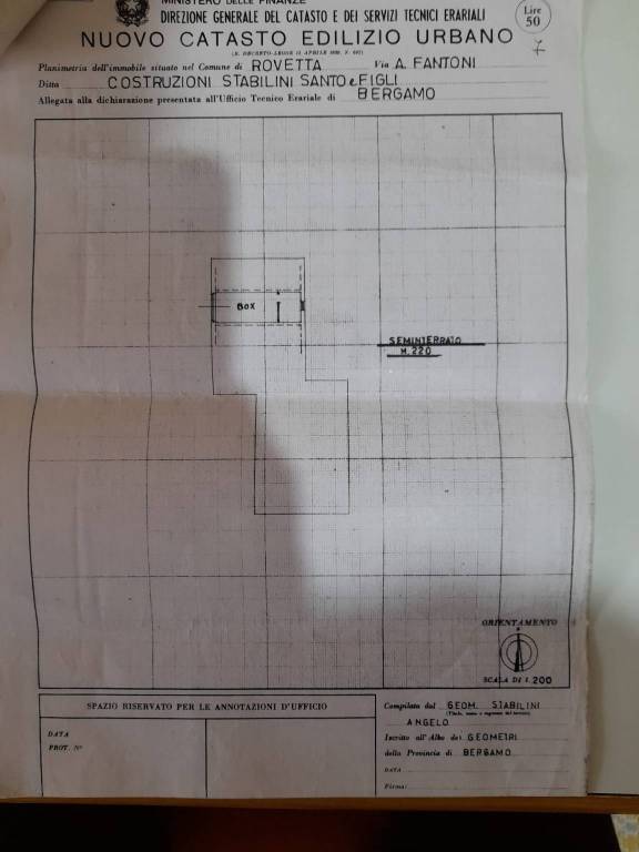 Rinaldi - Planimetria box 2a