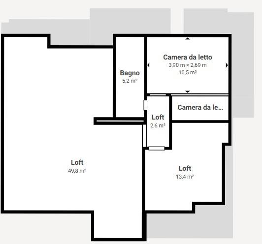 Planimetria soffitta Matterport