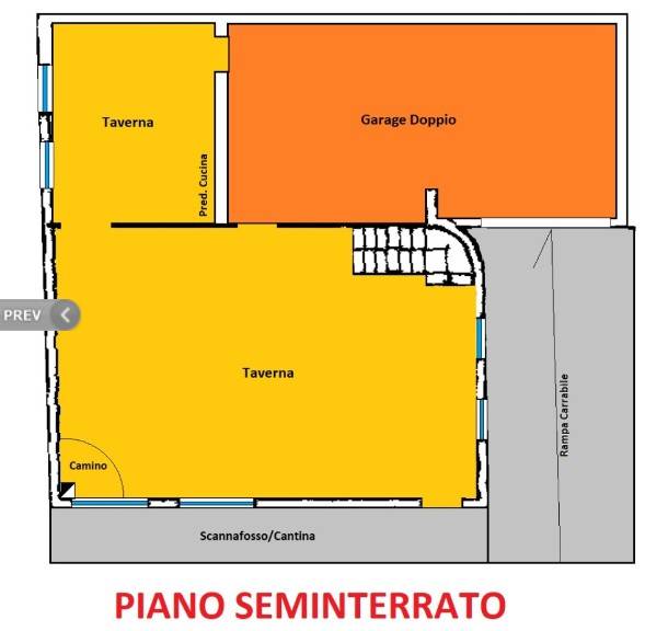 Planimetria piano seminterrato