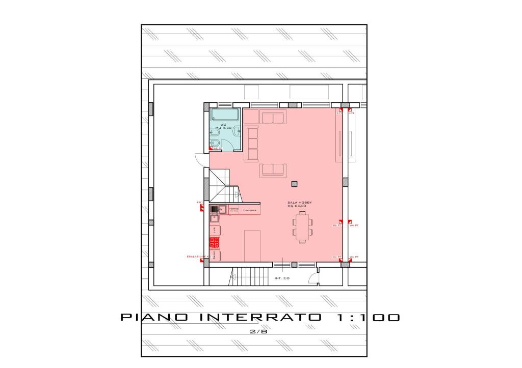 Planimetria piano seminterrato