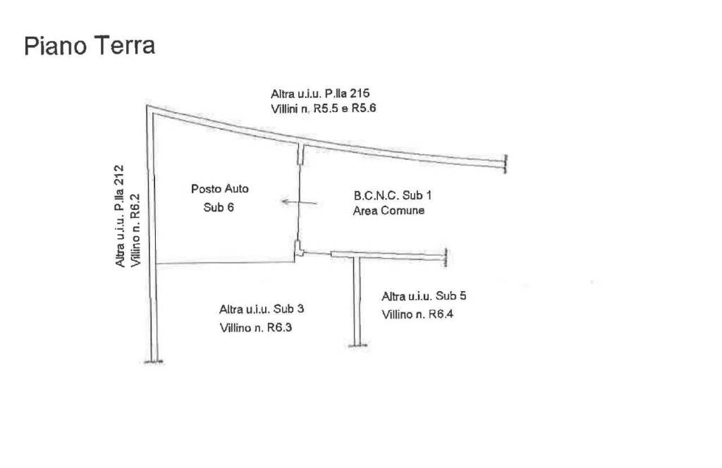 Planimetria posto auto Le Muracce