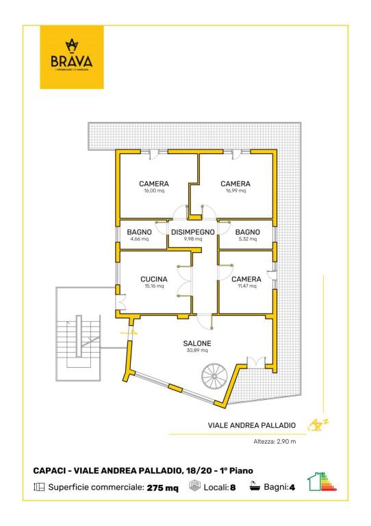 plan BRAVA_Plan_CAPACI - VIALE ANDREA PALLADIO n. 