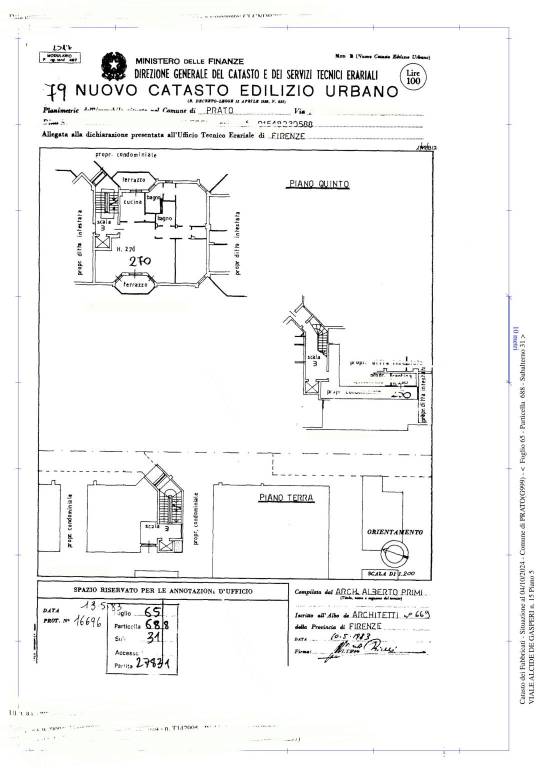 Planimetria Appartamento e Cantina 1