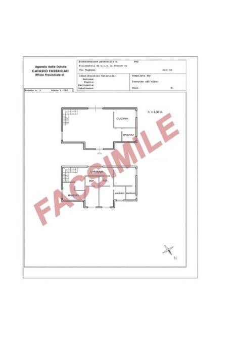 Plan facsimile su due piani