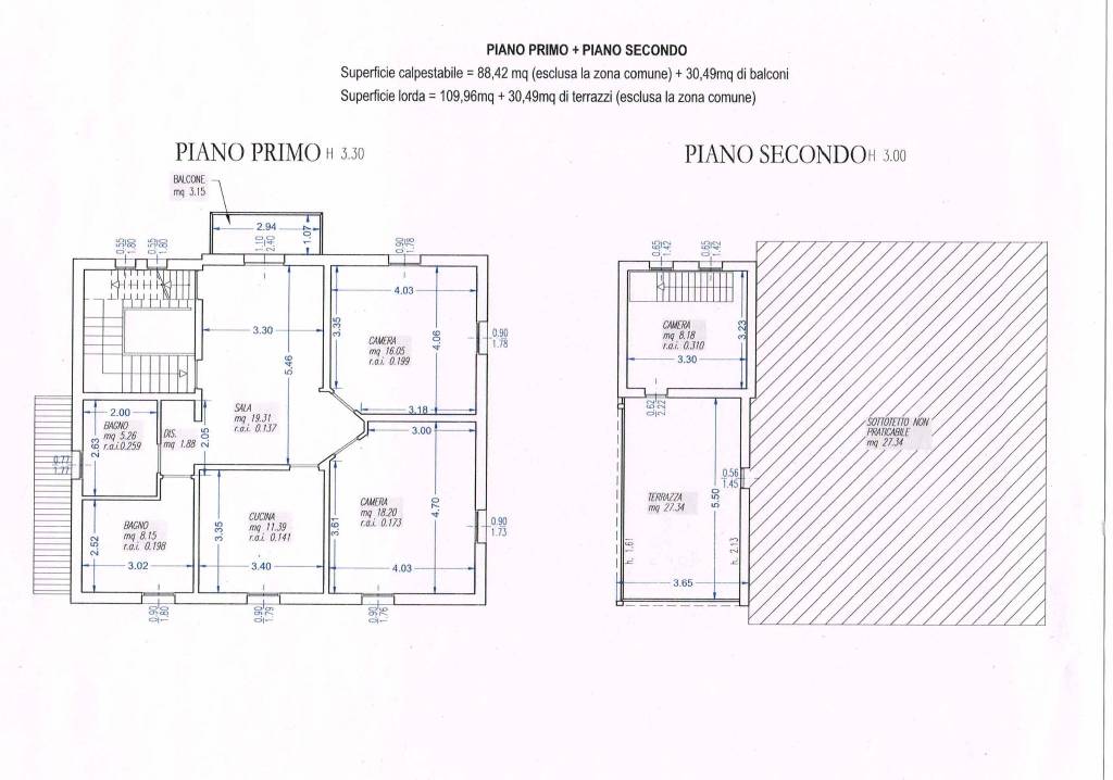 PLANIMENTRIA PRIMO PIANO E SECONDO 1