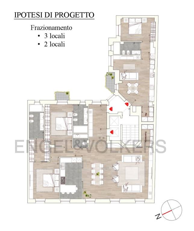 progetto 3 locali e 2 locali