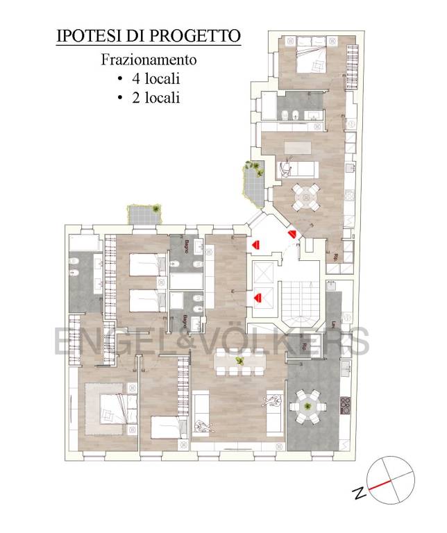 progetto 4 locali e 2 locali