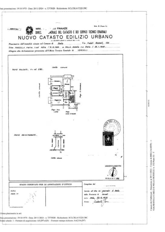 PLANIMETRIA PIANO RIALZATO E CANTINA