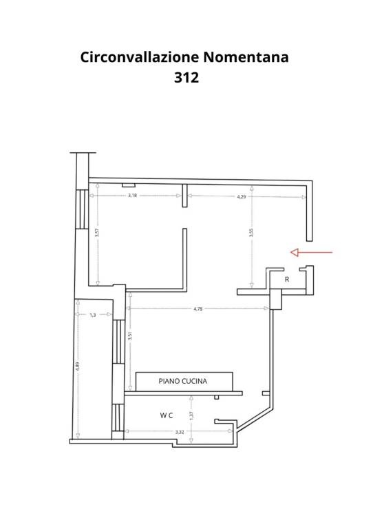 Planimetria Circ. Nomentana 312 APP. 2