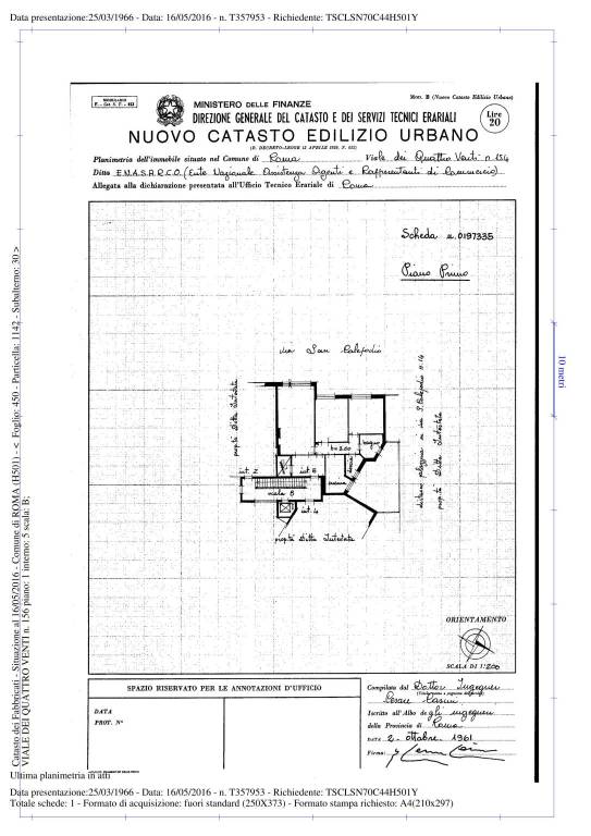 1036 B0500ZP plan cat - Viale dei Quattro Venti - 