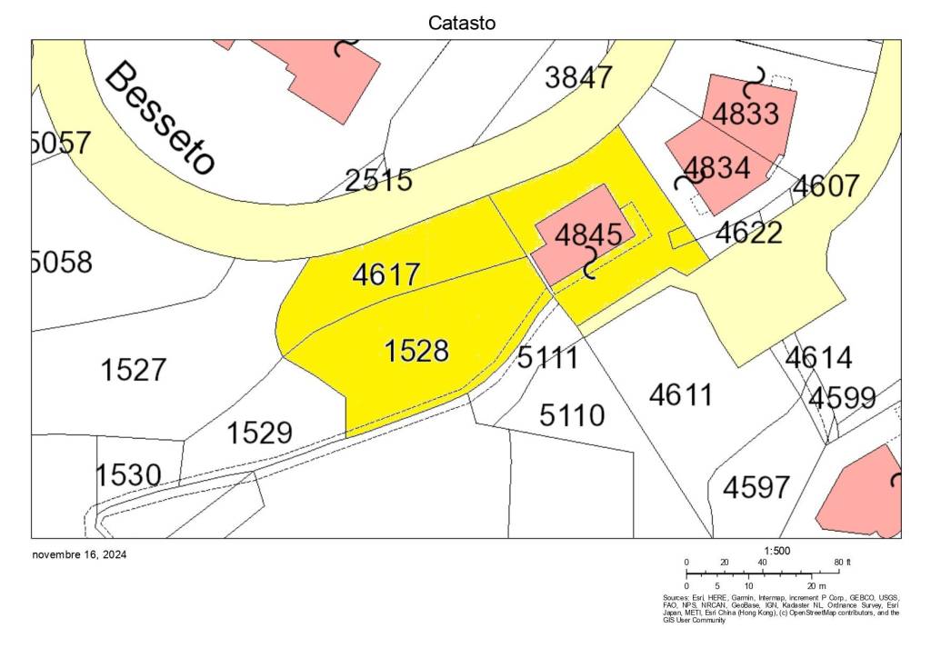 estratto mappa villa