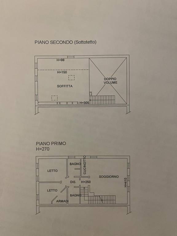 planimetrie appartamento duplex