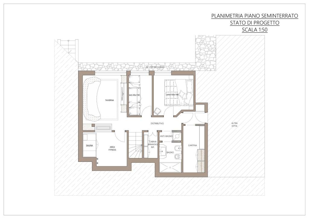 PLANIMETRIA PIANO SEMINTERRATO_STATO DI PROGETTO 1