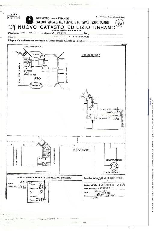 Planimetria Appartamento e Cantina 1