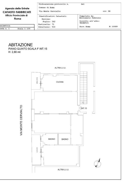 Planimetria Monte cervialto 1