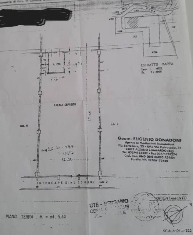 scheda capannone alzano via Fornaci Locatelli
