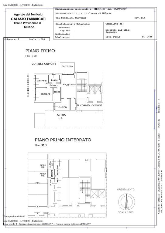 Planimetria G. Spadolini 11A 1