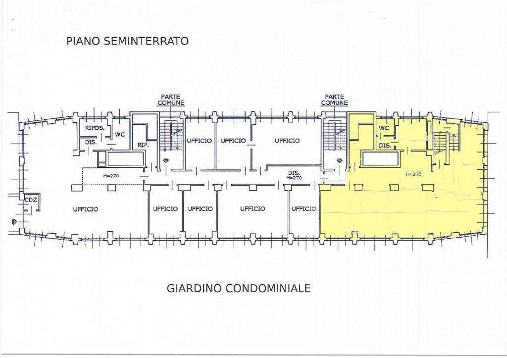 planimetria PARTE S1 VUOTA EVID