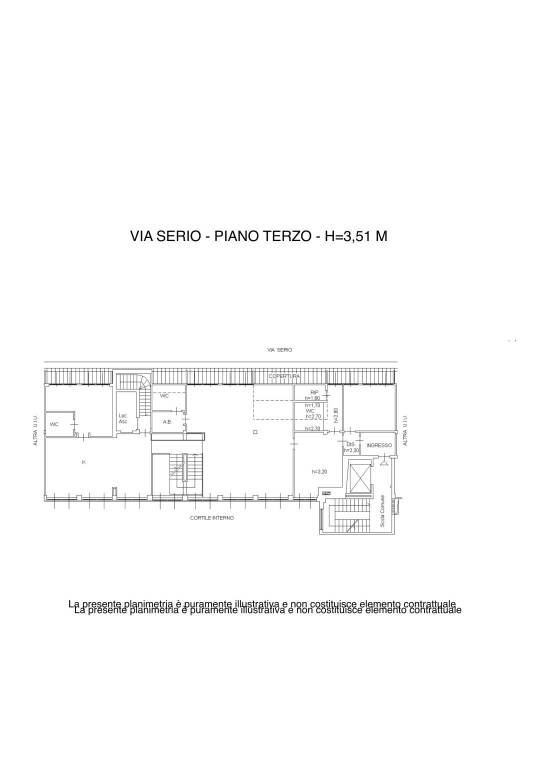 Planimetria Via Serio 6 PUBBLICITA' PIANO TERZO 1