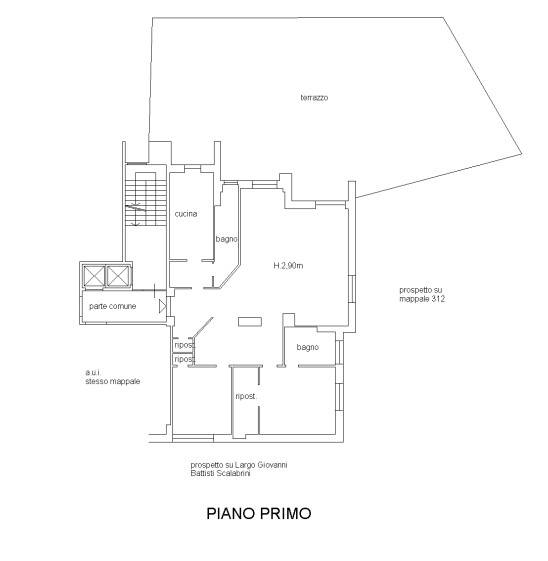 Estratto planimetria Largo Scalabrini