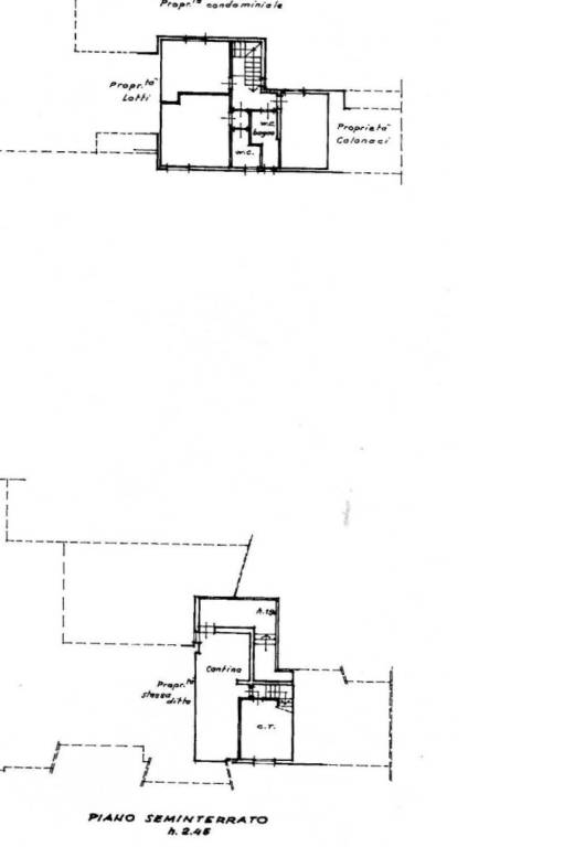 planimetria primo piano e seminterrato