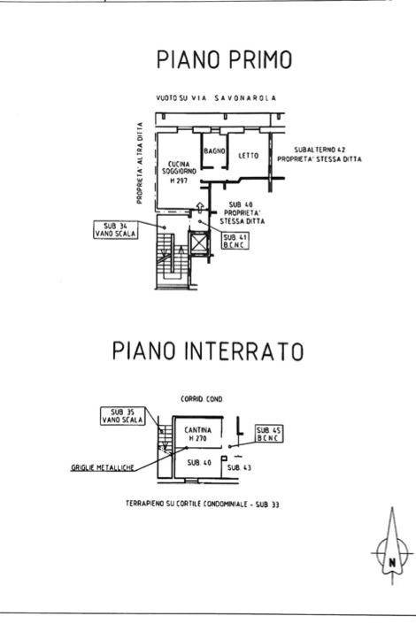 Planimetria via Savonarola