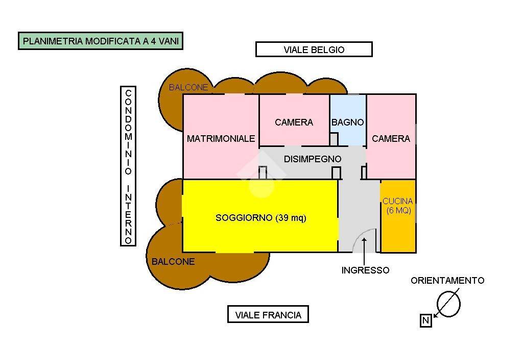 PLANIMETRIA MODIFICATA A 4 VANI