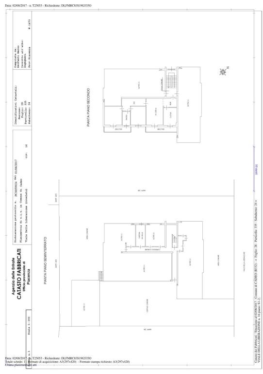 Planimetria catastale F 28 - M 335 - S 24 1