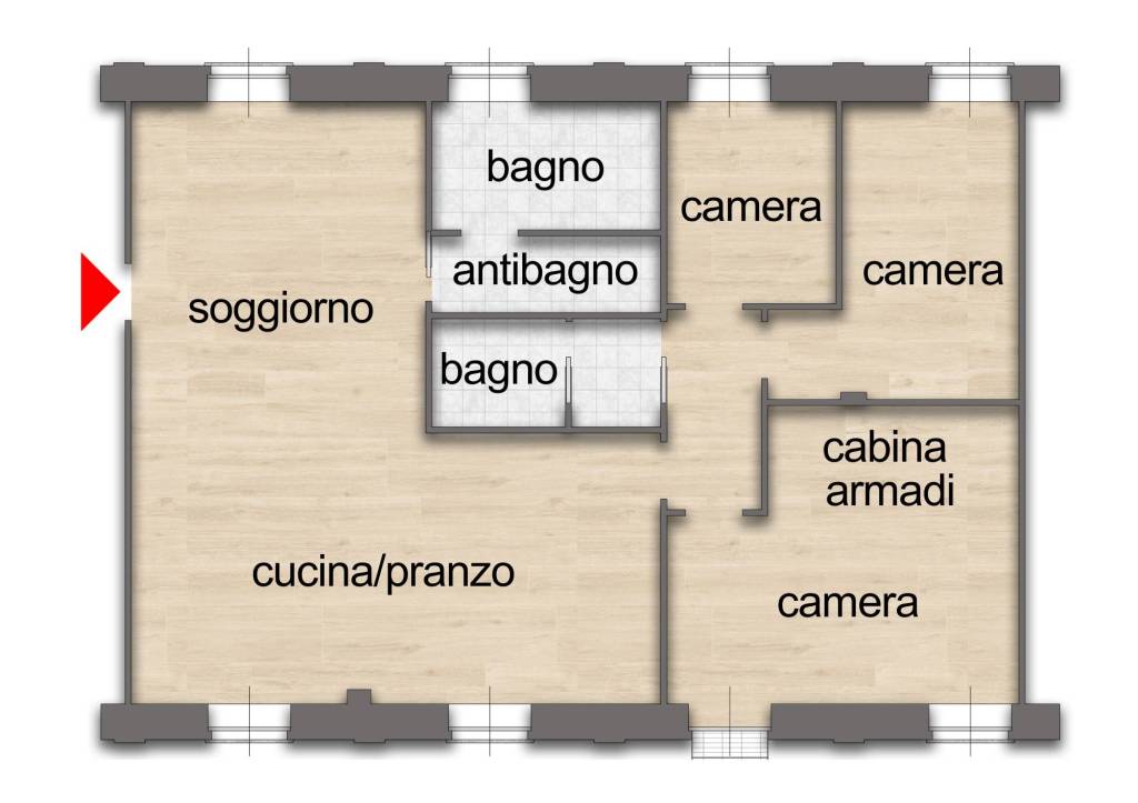 Planimetria abitazione - soluzione di progetto