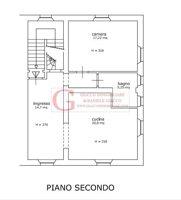 Planimetria piano secondo