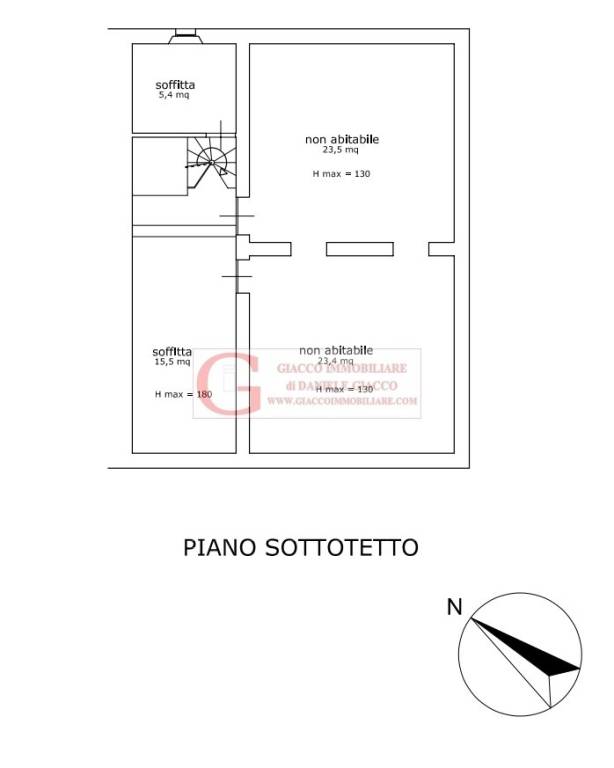 Planimetria piano mansardato