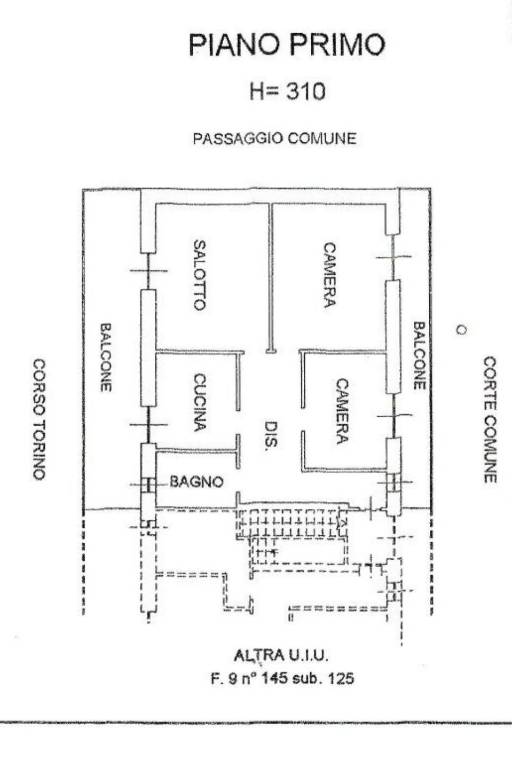 Planimetria Catasto Alloggio Corso Torino 41 _page