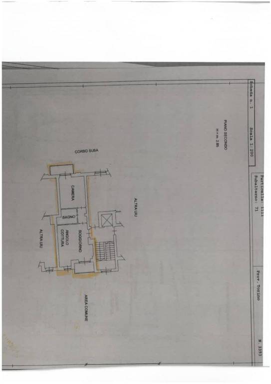 Planimetria appartameno Corso Susa 2E Rivoli 2 pia