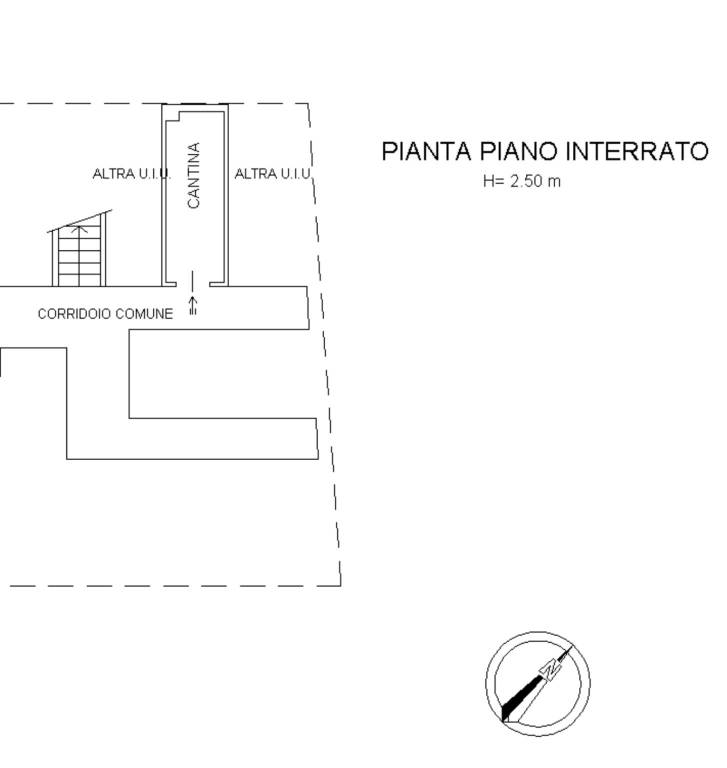 Planimetria cantina p°interrato