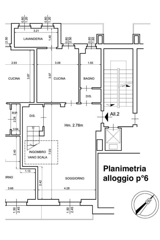 Planimetria alloggio p°6