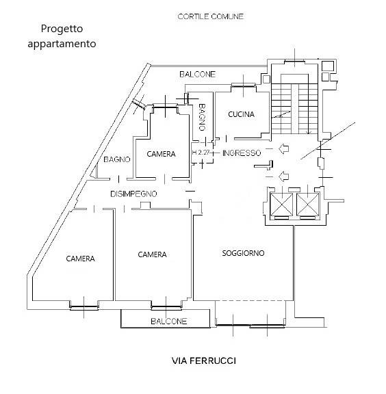 Planimetria x appartamento via ferrucci