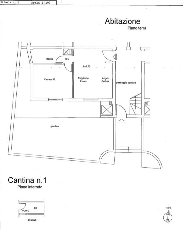 PLANI APPARTAMENTO E CANTINA