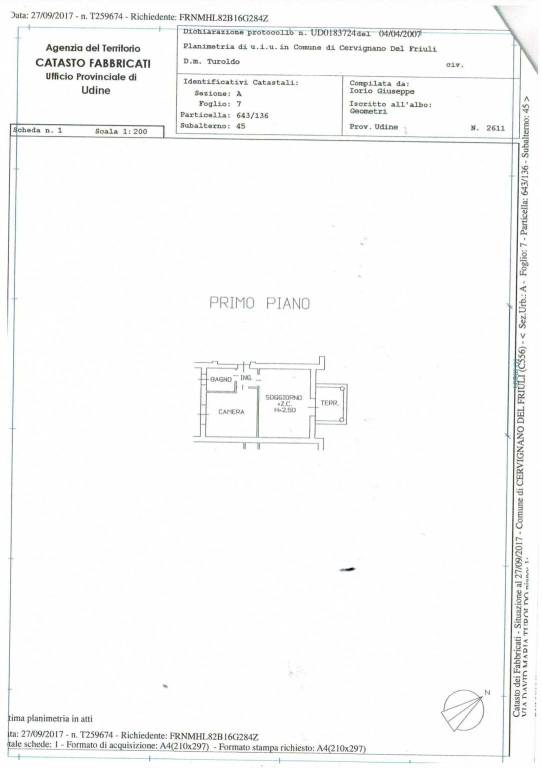 PLANIMETRIA ABITAZIONE 1